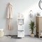 Flash Furniture Dune Farmhouse Bathroom Storage Organizer w/Two Removable Drawers and Open Display Shelf in White FS-BATH-4-WH-GG - alternate 4